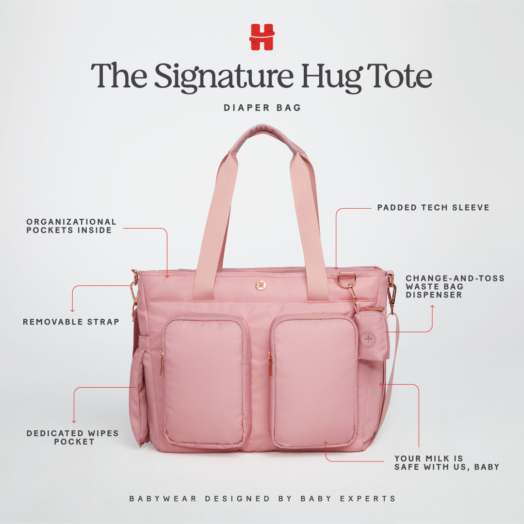 Huggies Evening Carryall Tote Diaper Bag - Bridal Rose.