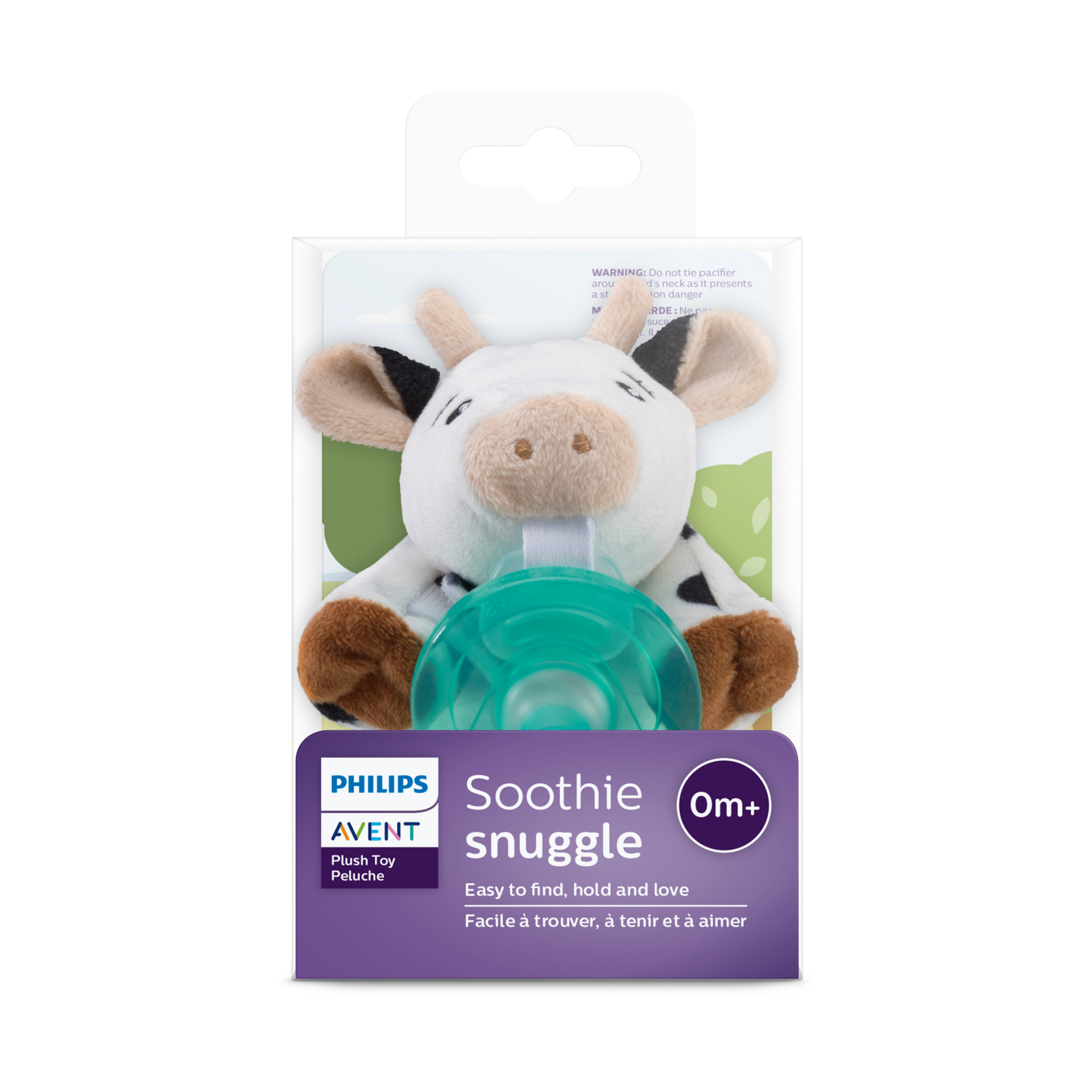 Philips Avent Pacifier Soothie Snuggle, 0 Months+ - Cow.