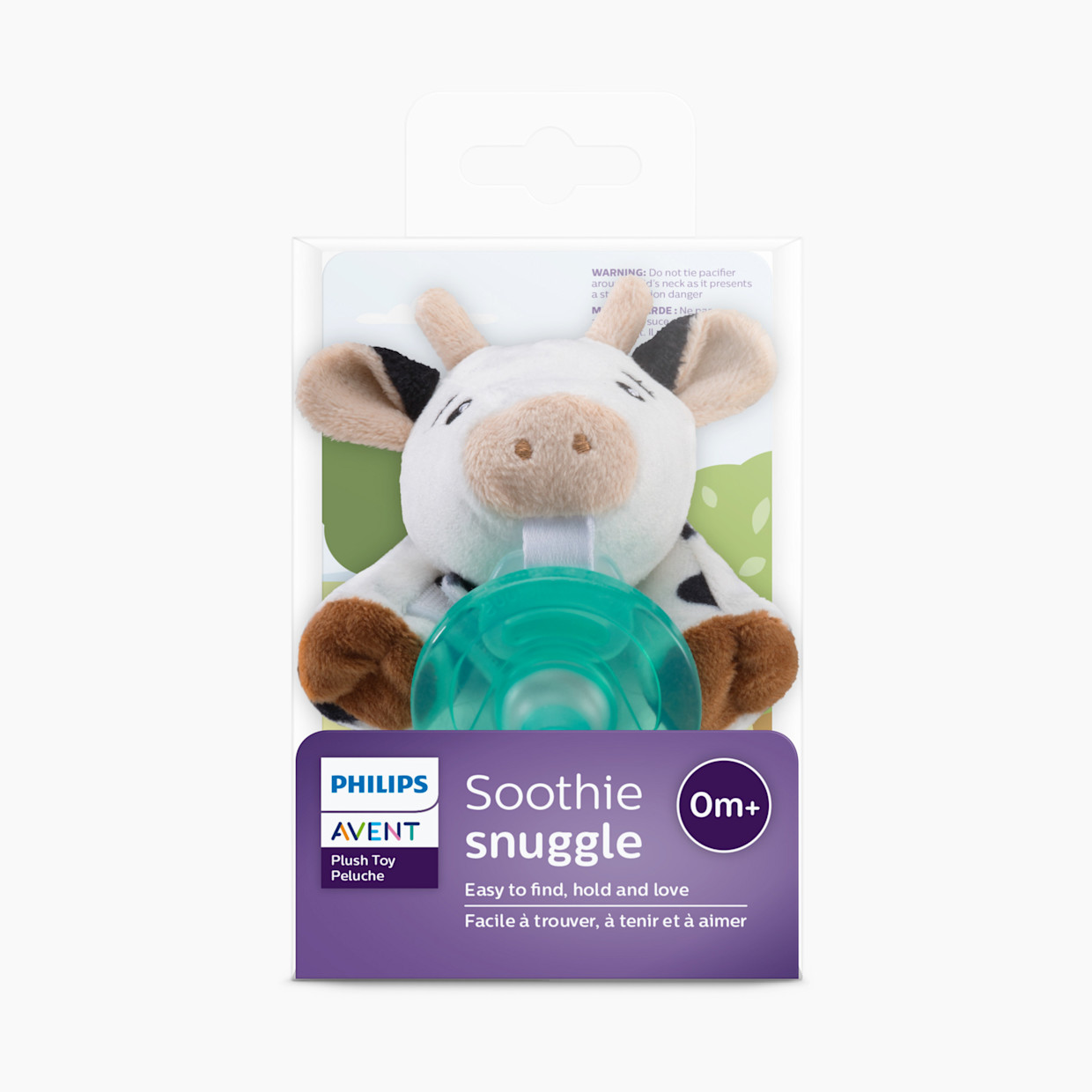 Philips Avent Pacifier Soothie Snuggle, 0 Months+ - Cow.