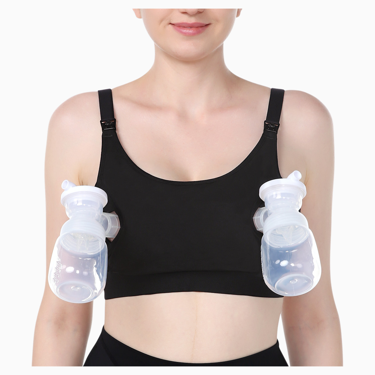 Momcozy Hands-Free Pumping Bra - Black, 2XL.