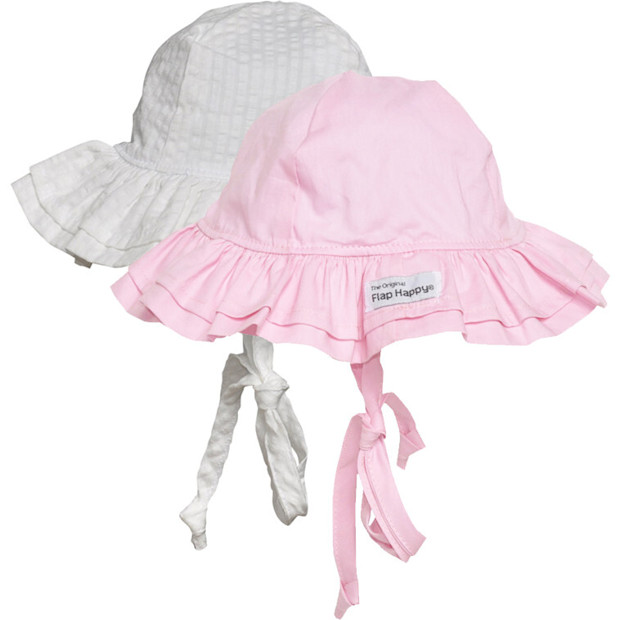 Flap Happy Double Ruffle Hat, 2-Pack.
