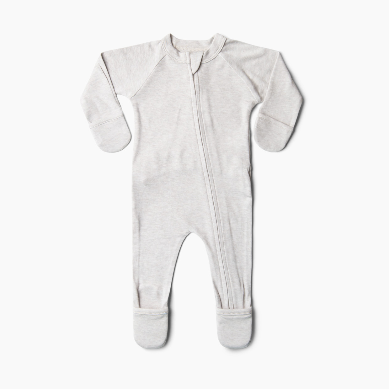 Goumi Kids Grow With You Footie - Loose Fit - Storm Gray, 0-3 M.
