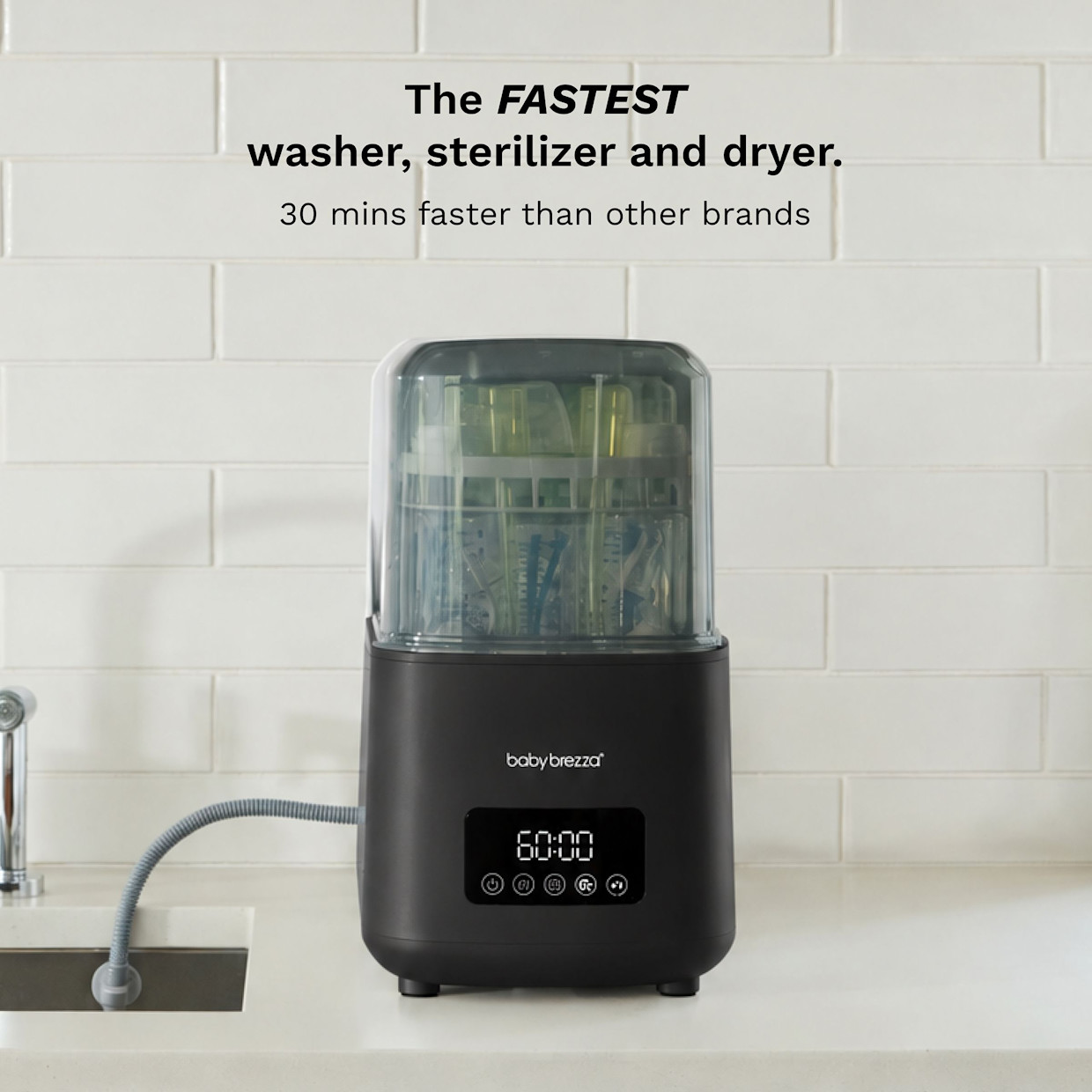 Baby Brezza ProWash 360 Bottle Washer - Black.