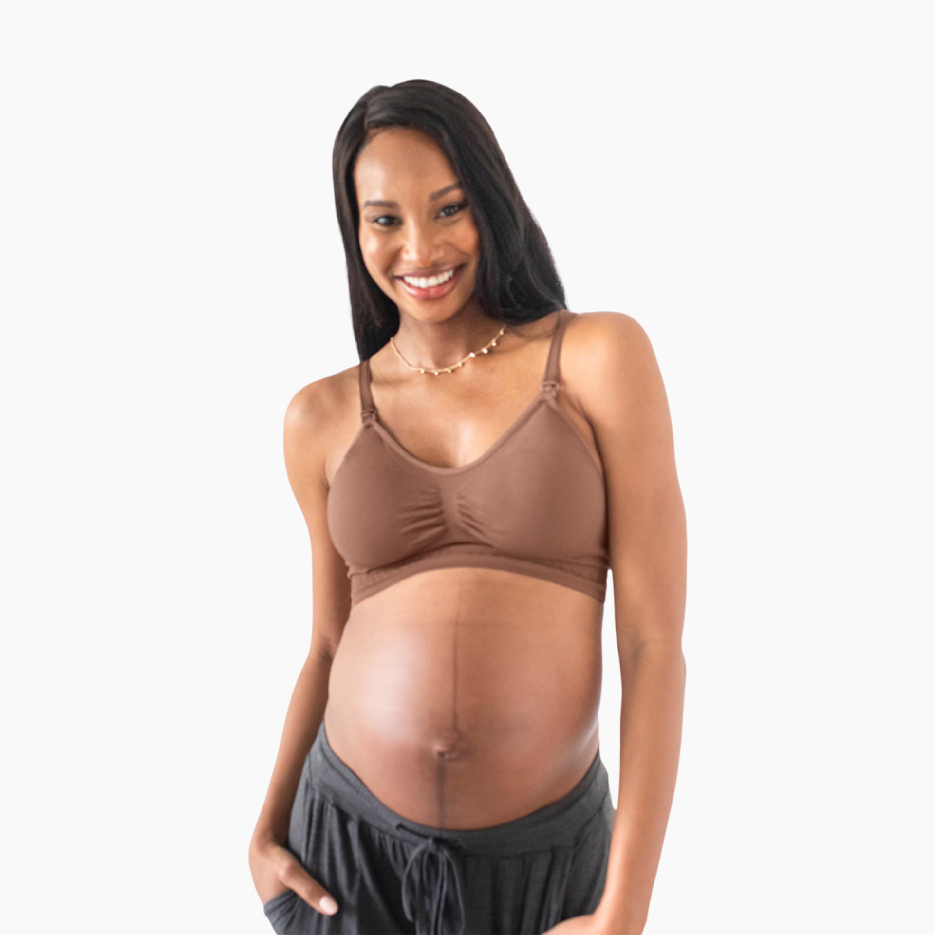 Kindred Bravely Sublime Busty Seamless Nursing Bra for F,G,H,I Cup   Wireless Maternity & Postpartum Bra (Beige, Small-Busty) at  Women's  Clothing store
