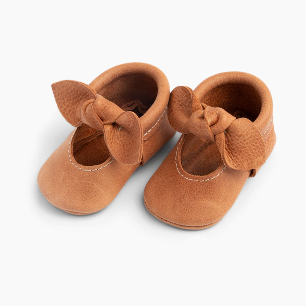 Freshly Picked Knotted Bow Moccasins - Zion, Newborn.