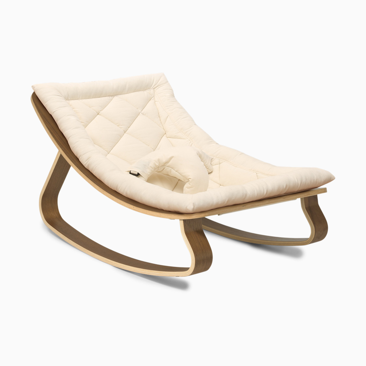 Charlie Crane LEVO Baby Rocker - Organic Milk, Walnut.