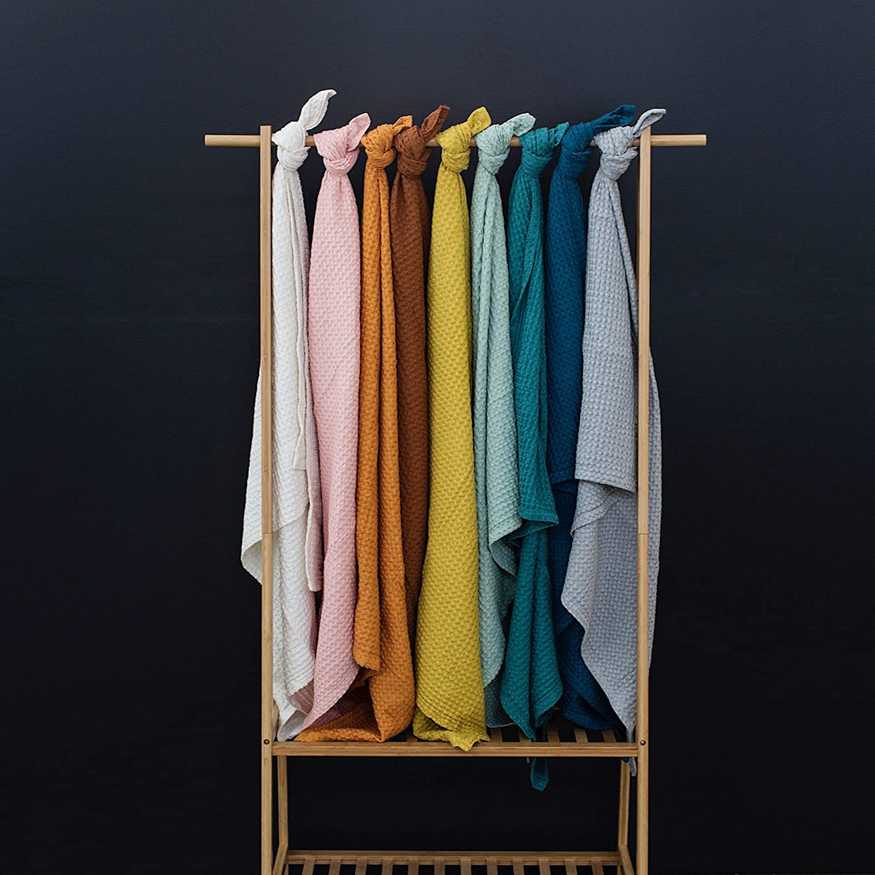 Simka Rose Waffle Blanket - Sage.