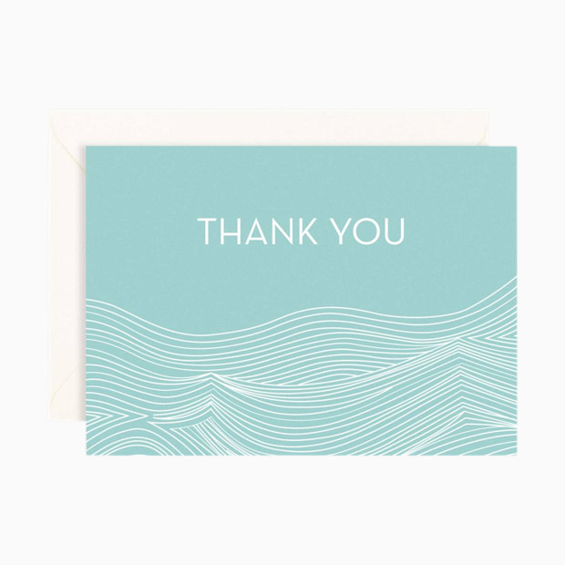 Paper Source Pool Waves Thank You Card Set (10).