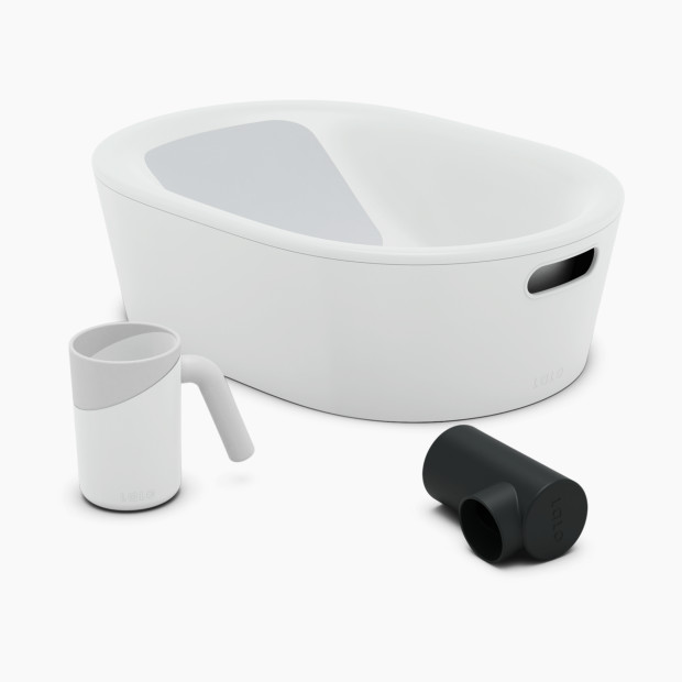 Lalo Bathtime Starter Kit - Tub & Accessories - Coconut / Licorice.