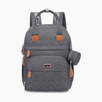 BabbleRoo Diaper Bag Backpack - Baby Essentials Travel Tote - Multi Function Waterproof Diaper Bag, Travel Essentials Baby Bag with Changing Pad, Stroller Straps & Pacifier Case - Unisex, Dark Gray
