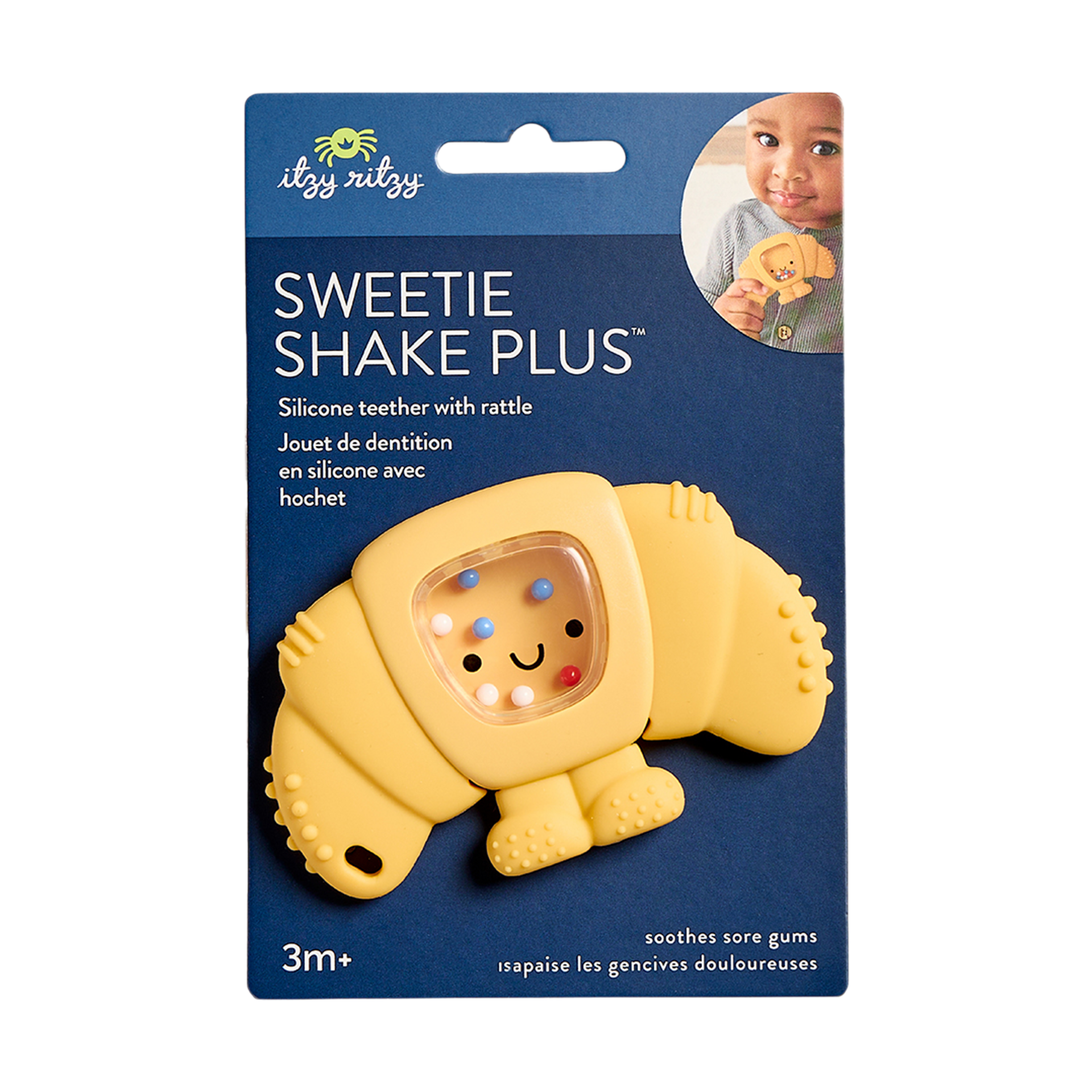 Itzy Ritzy Soothing Silicone Teether - Croissant.