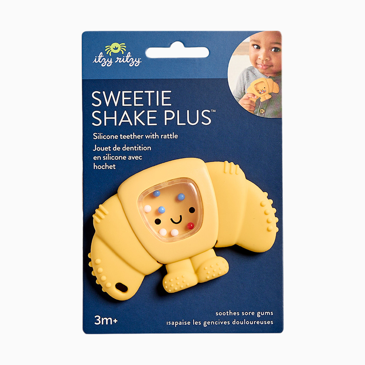 Itzy Ritzy Soothing Silicone Teether - Croissant.