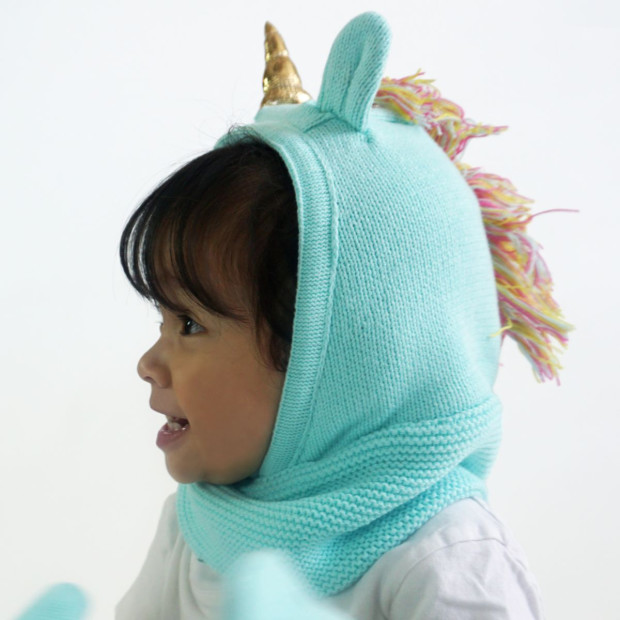 ZOOCCHINI Knit Balaclava Hat - Alicorn, 6-12 Months.