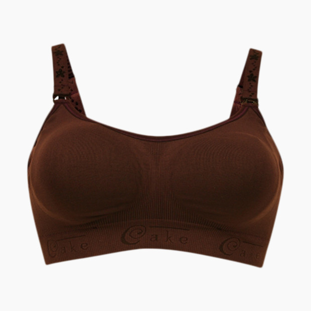 Cake Maternity Rock Candy Seamless Nursing Bra - Brown, Small.