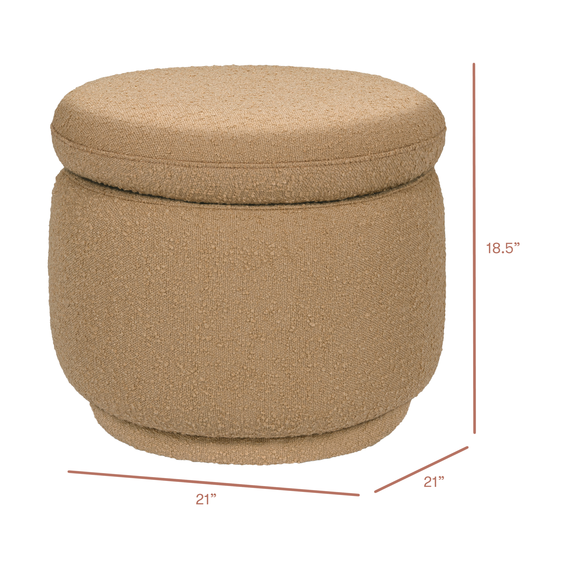 babyletto Enoki Storage Ottoman - Sand Boucle.