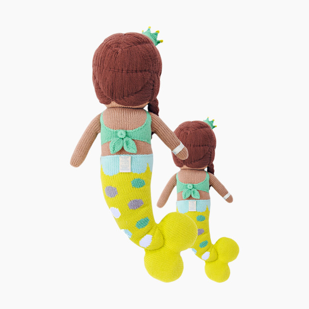 cuddle+kind Mermaid Hand-Knit Doll - Pearl, Small 13".