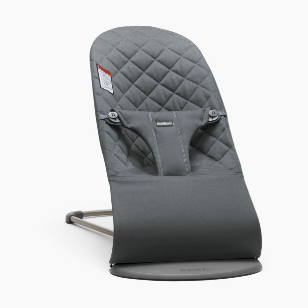 Babybjörn Bouncer Bliss - Anthracite Quilted Cotton/Dark Gray Frame.