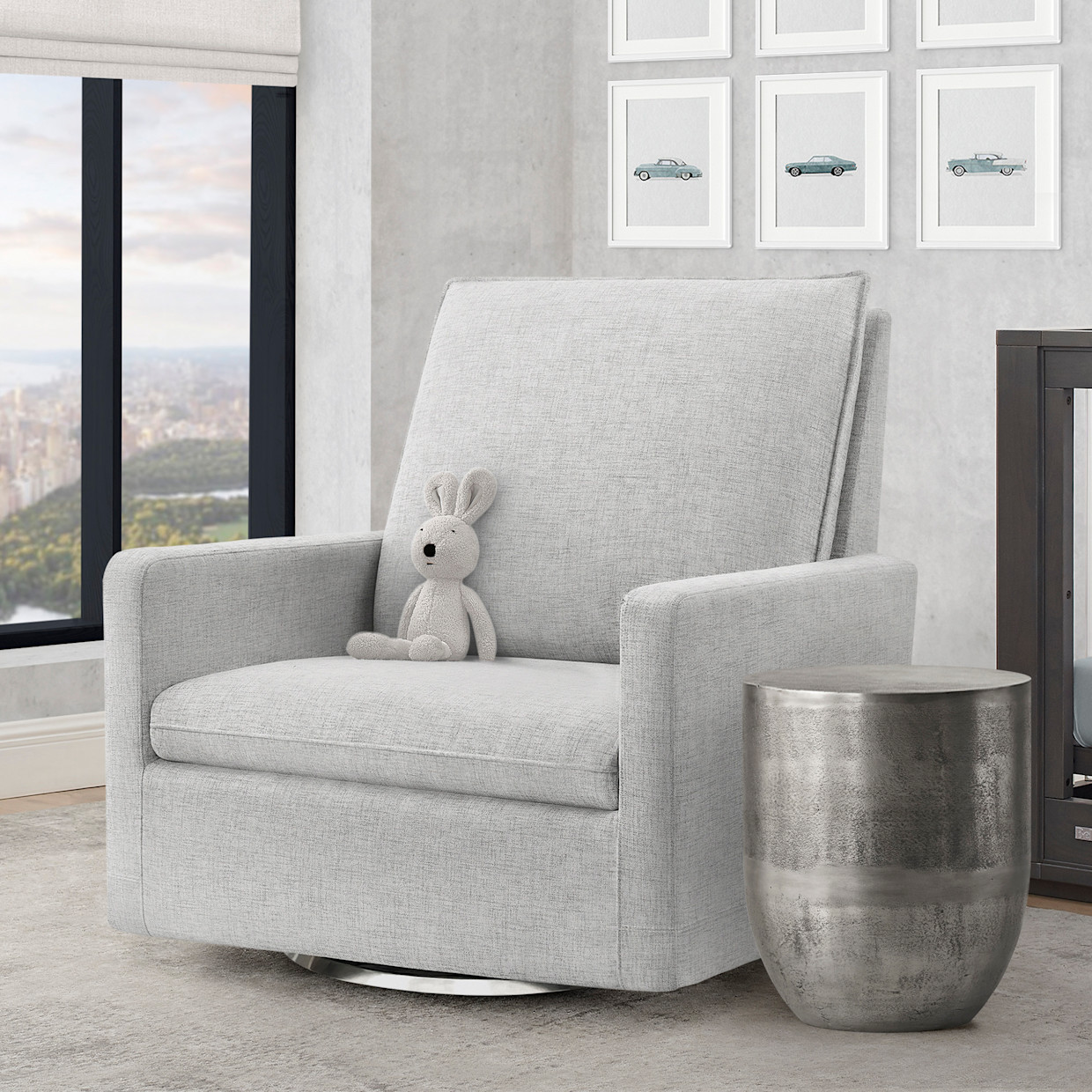 Bellini Stowe Chair and a Half Glider - Harbor Grey.