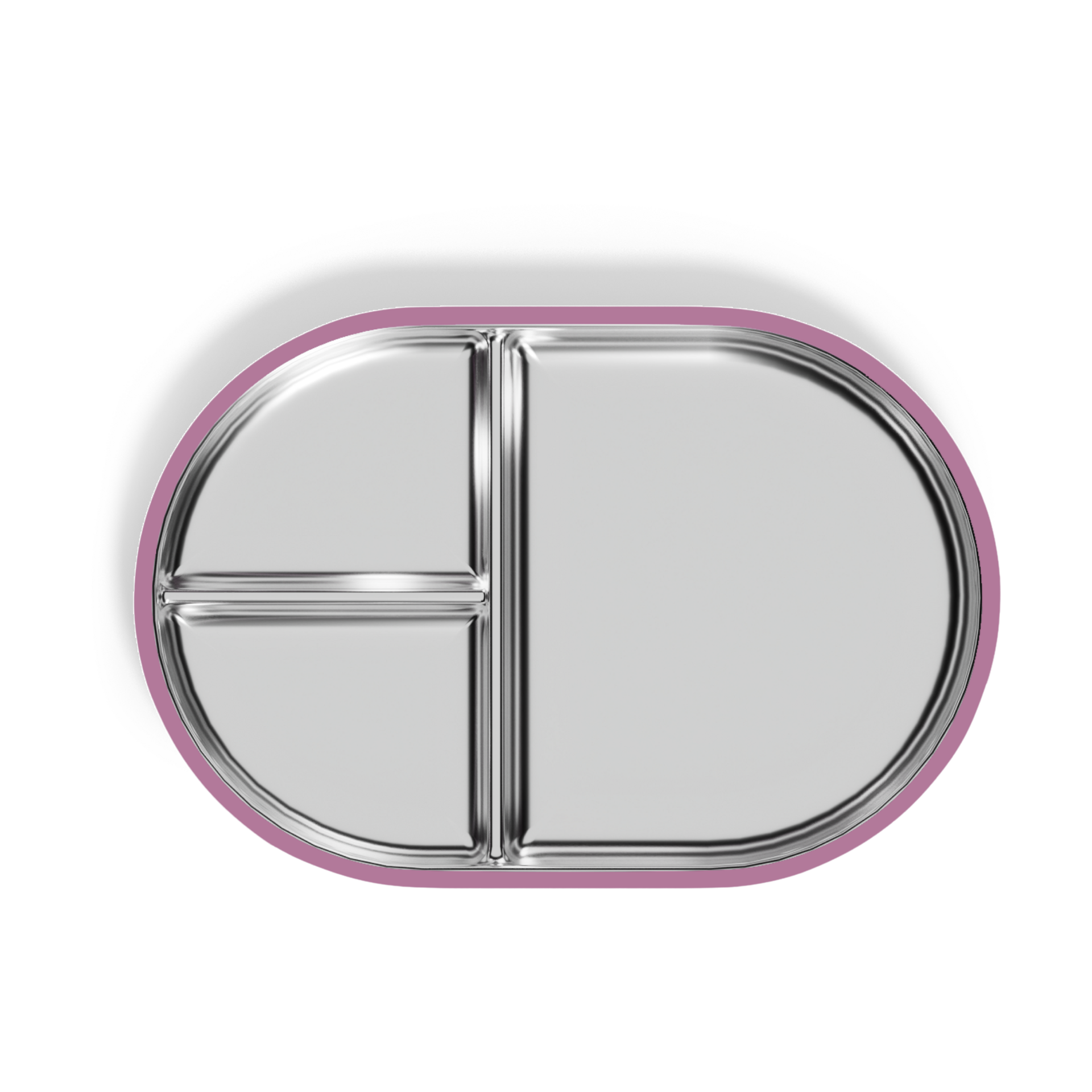 Lalo Stainless Steel Suction Plate - Bubble Gum.
