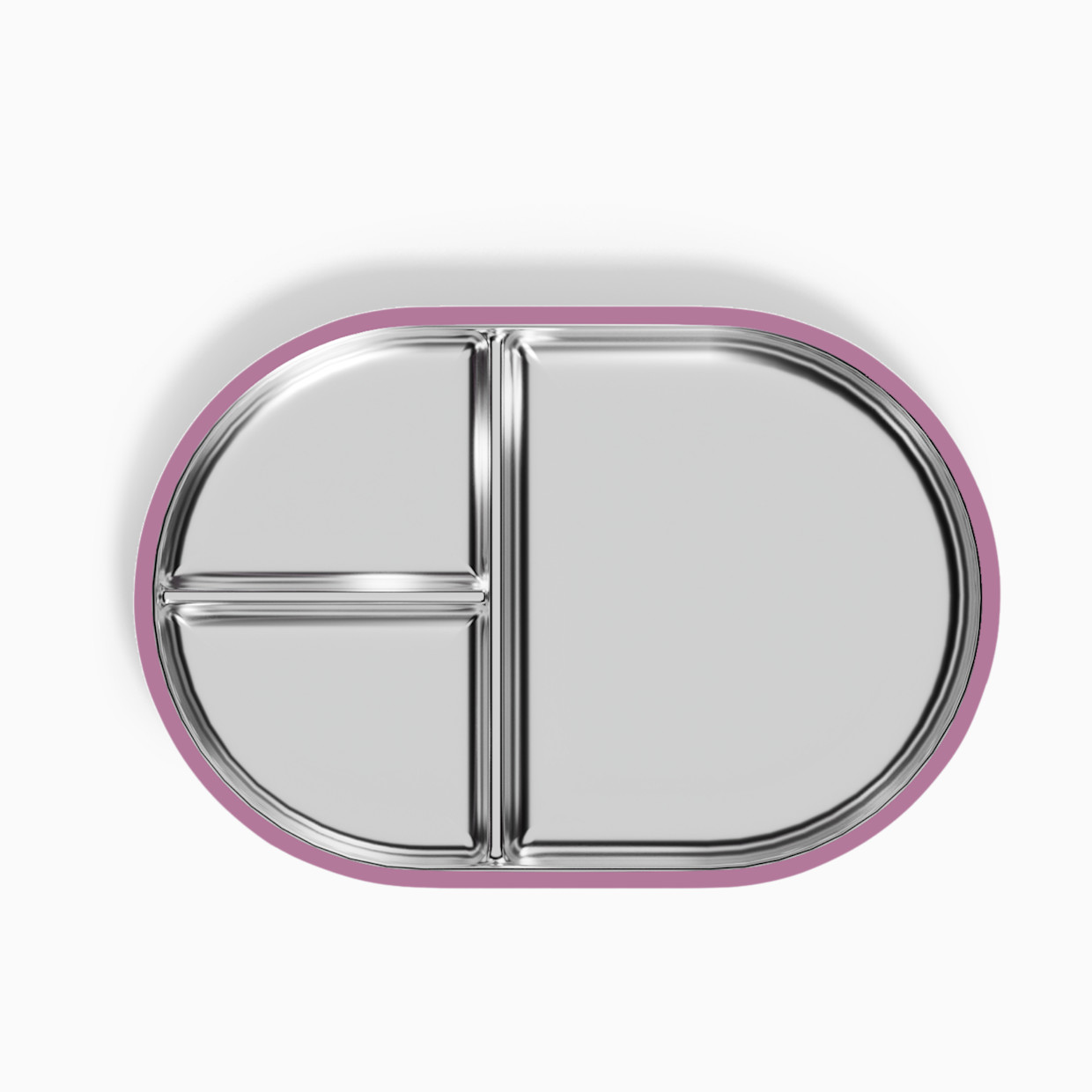 Lalo Stainless Steel Suction Plate - Bubble Gum.