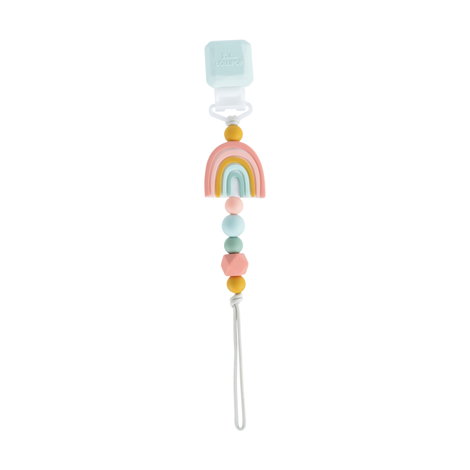 Loulou Lollipop Darling Pacifier Clip Rainbow Babylist Shop