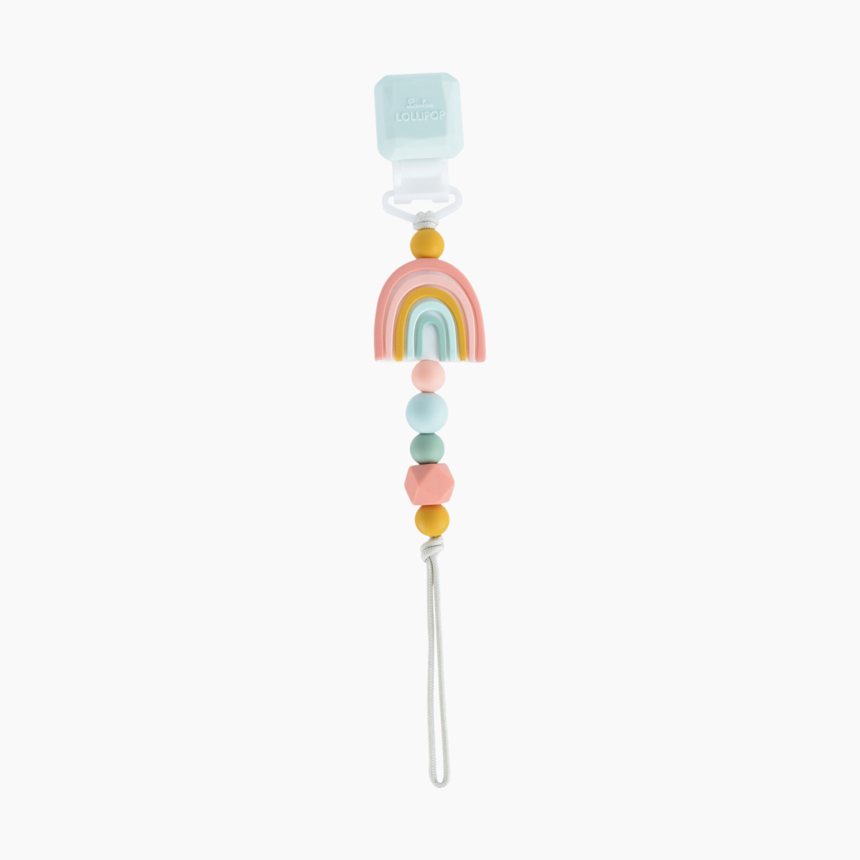 Loulou Lollipop Darling Pacifier Clip - Rainbow.