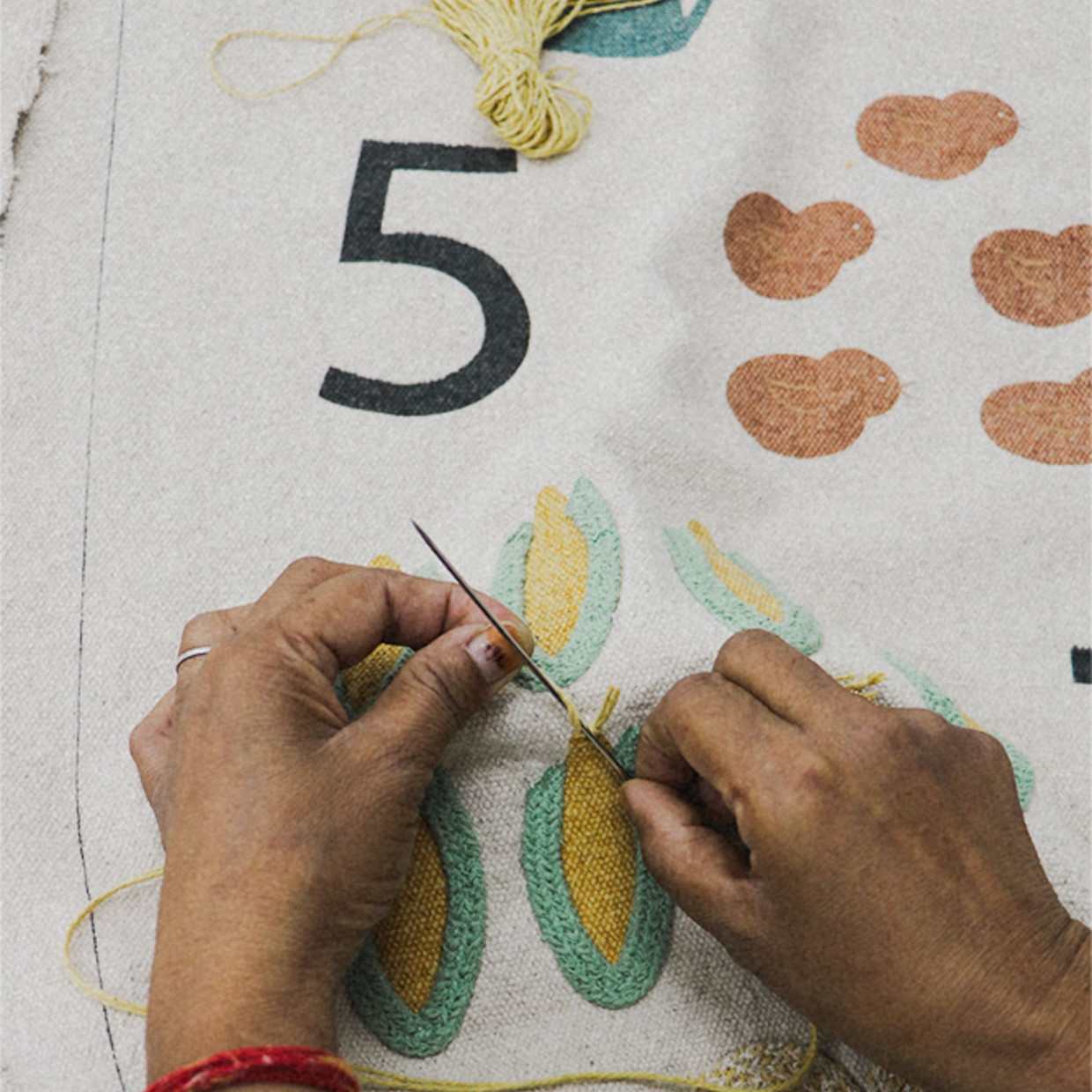 Lorena Canals Farm Numbers Wall Hanger.