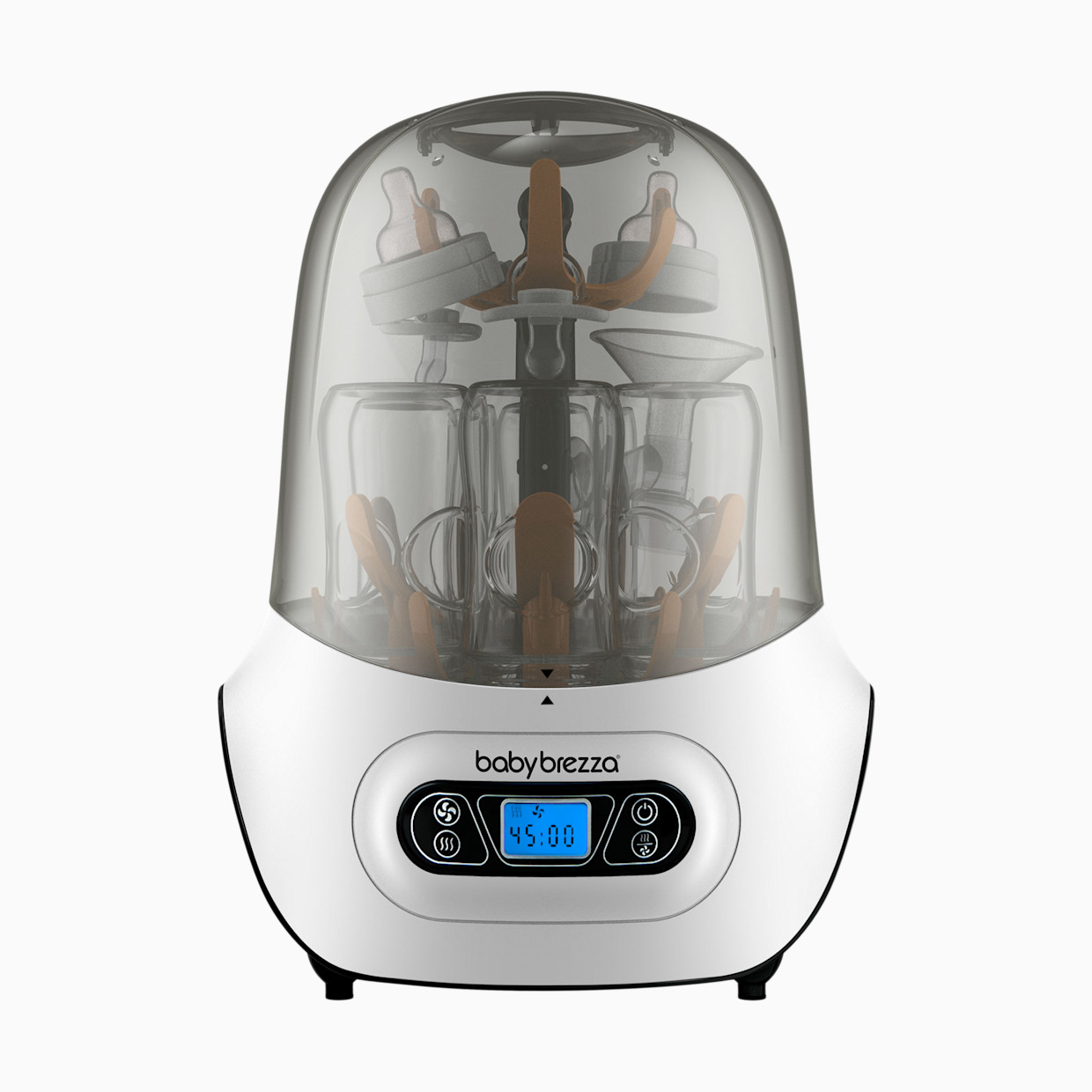 Baby Brezza One Step Sterilizer Dryer - White On Black.