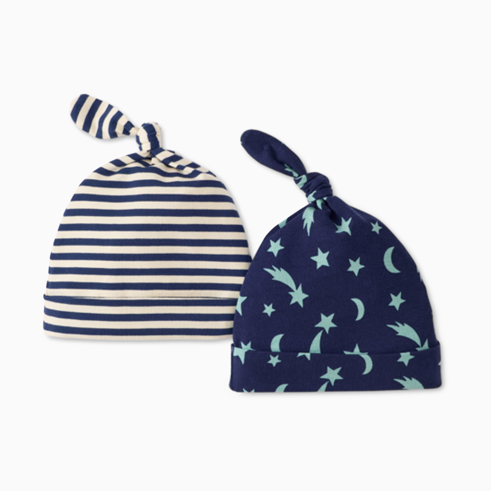 Hanna Andersson Baby 2-pk HannaSoft Top Knot Hat - Mini Shooting