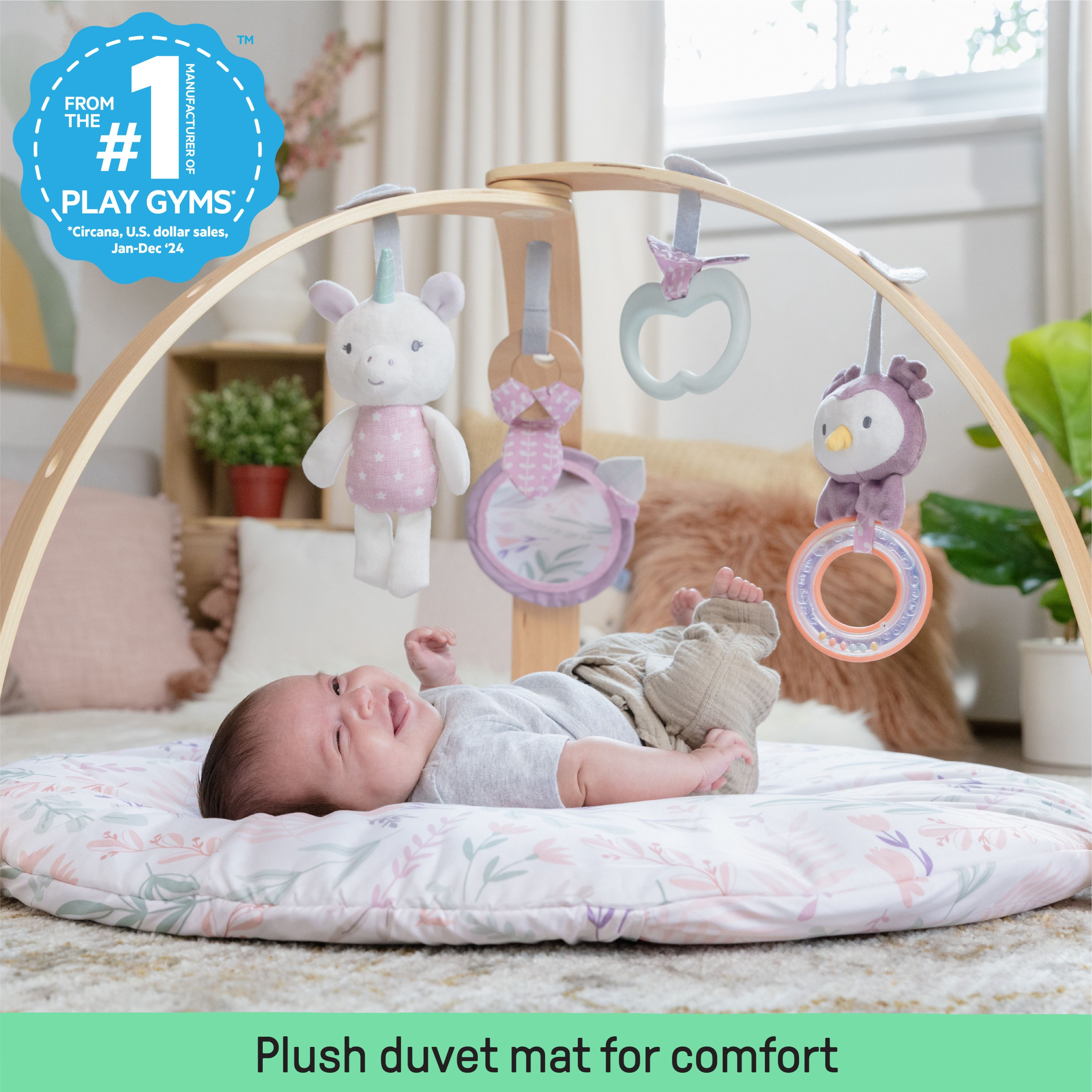 Ingenuity Cozy Spot Duvet Baby Activity Gym and Play Mat.