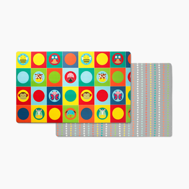 Skip Hop DOUBLEPLAY Reversible Playmat - Zoo/Multi Dots.