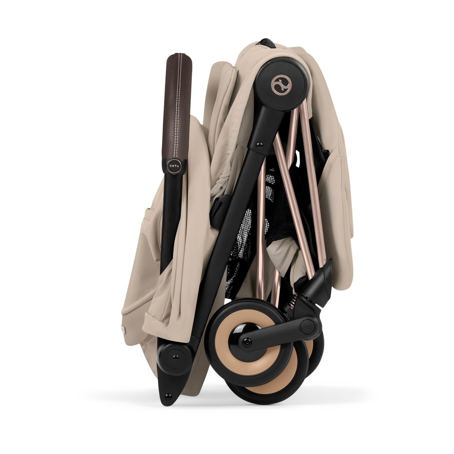 Cybex COYA Stroller - Style Collection - Rose Gold Frame/Peach Pink Lux Seat.