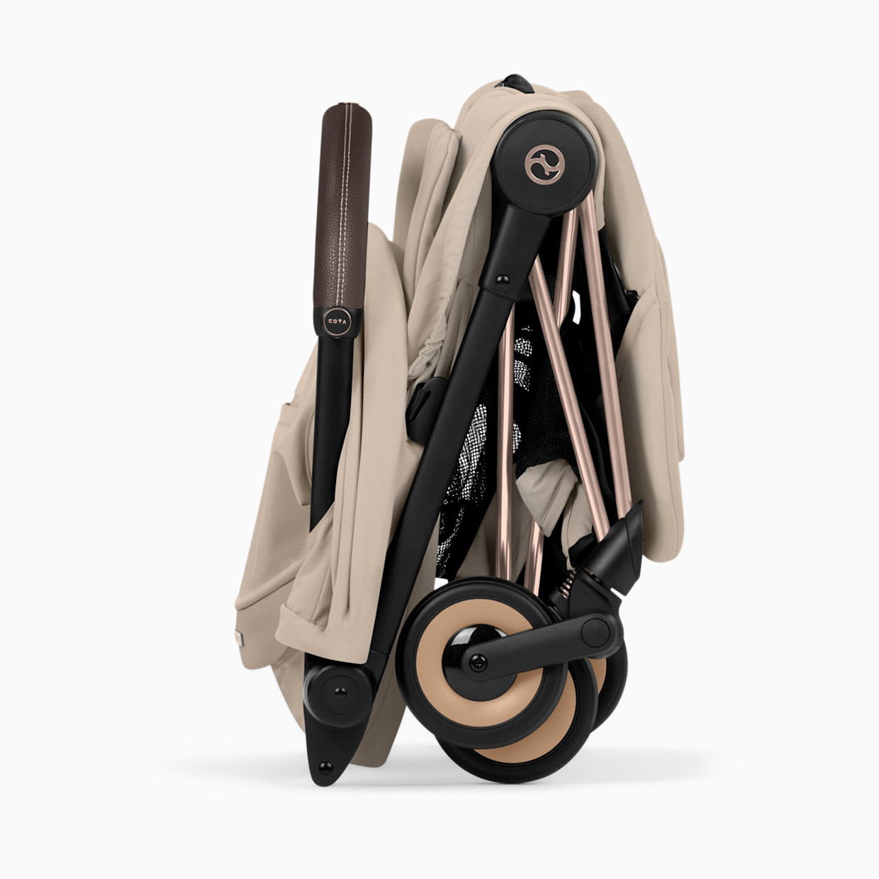 Cybex COYA Stroller - Style Collection - Rose Gold Frame/Peach Pink Lux Seat.