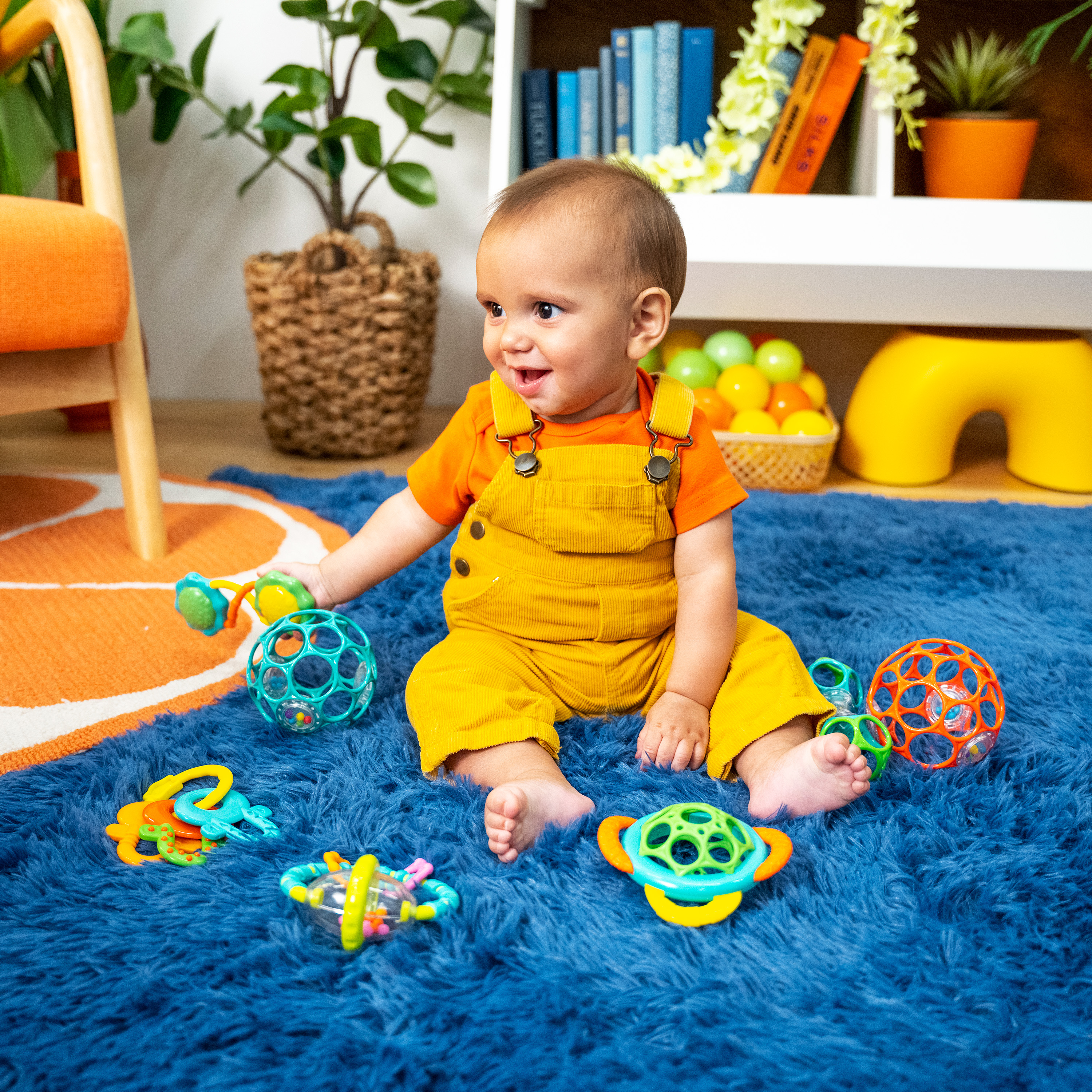 Bright Starts Soothers & Shakers 7-Piece Baby Toy Gift Set.