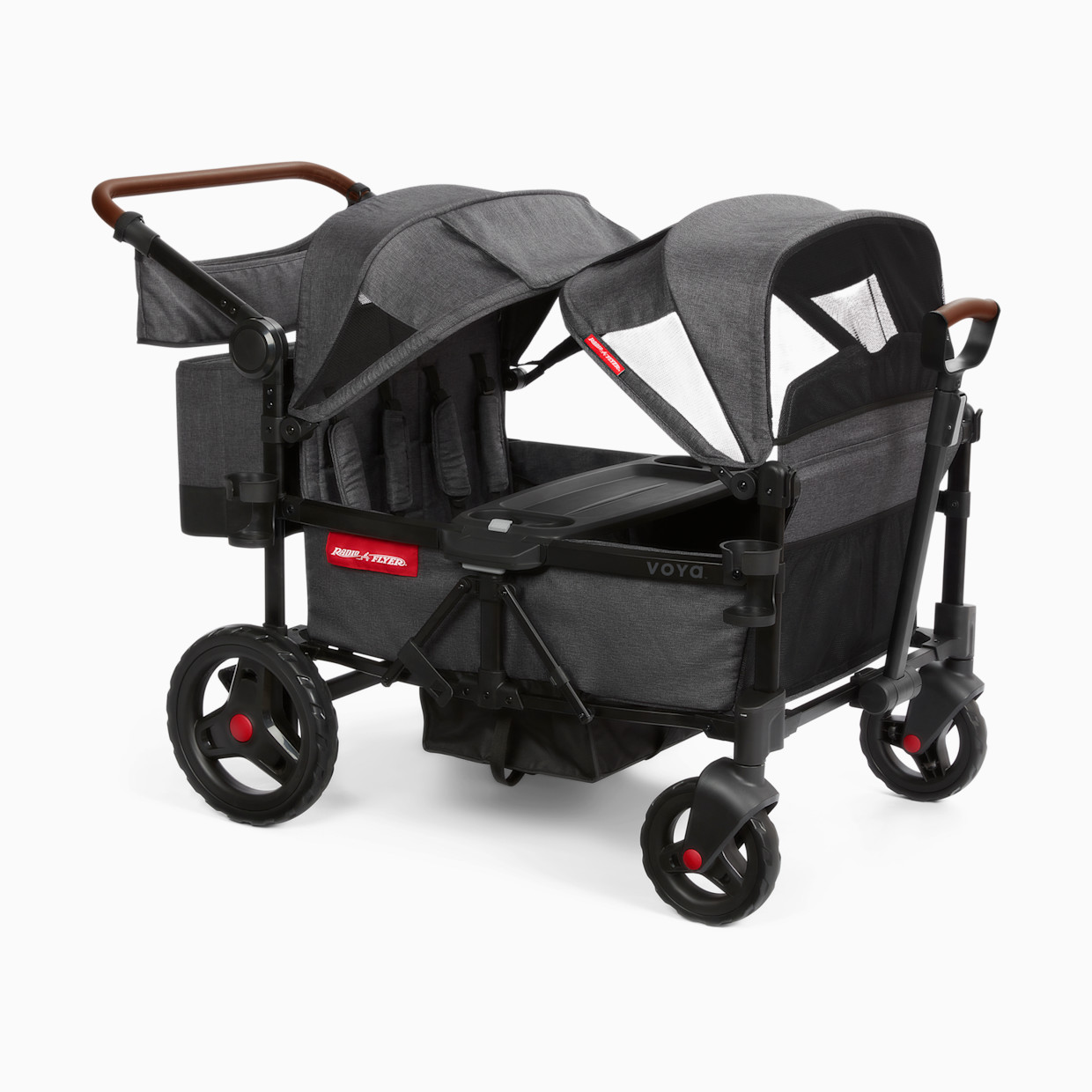 Radio Flyer Voya Quad Stroller Wagon - Dark Grey.