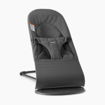 BabyBjörn Bouncer Balance Soft, Dark Gray, Woven/Jersey, Tri-Fabric | 2-in-1 Adjustable Baby Bouncer Seat and Toddler Chair, Newborn to Toddler (8-29 lbs), 4 Positions, Lightweight & Portable