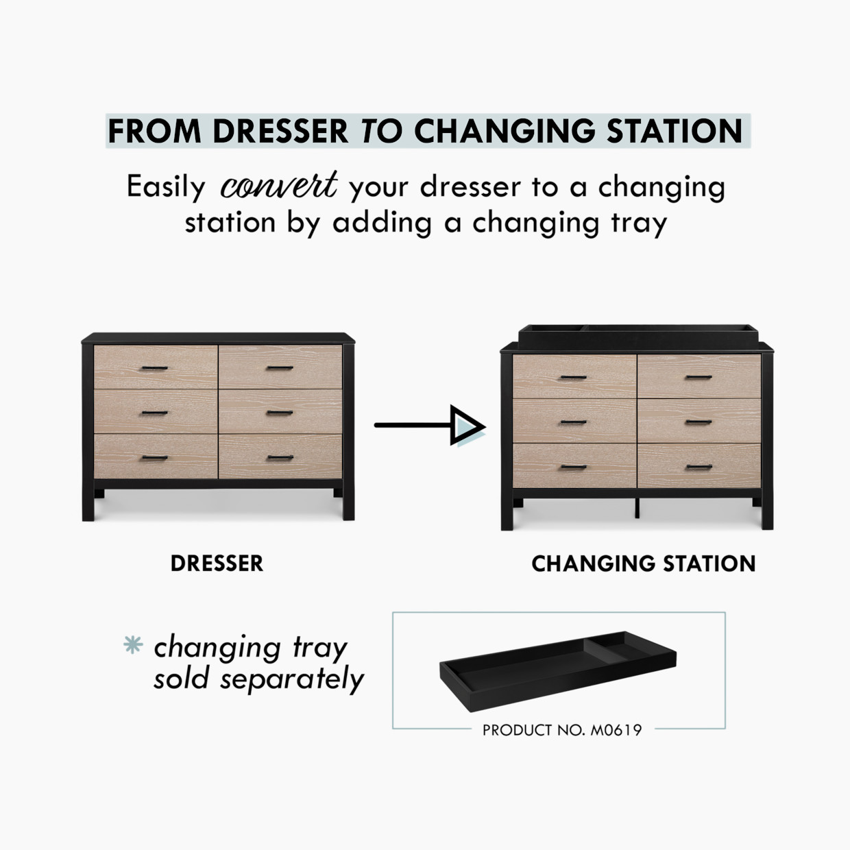 Carter's by daVinci Radley 6-Drawer Dresser - Ebony/Coastwood.