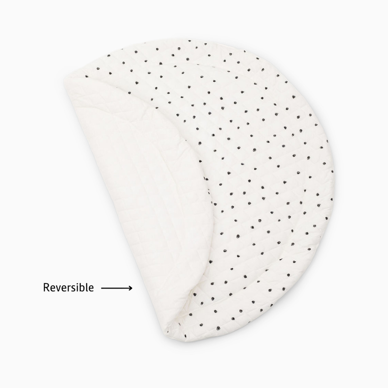 Poppyseed Play Extra Padded Round Play Mat - Black & White.