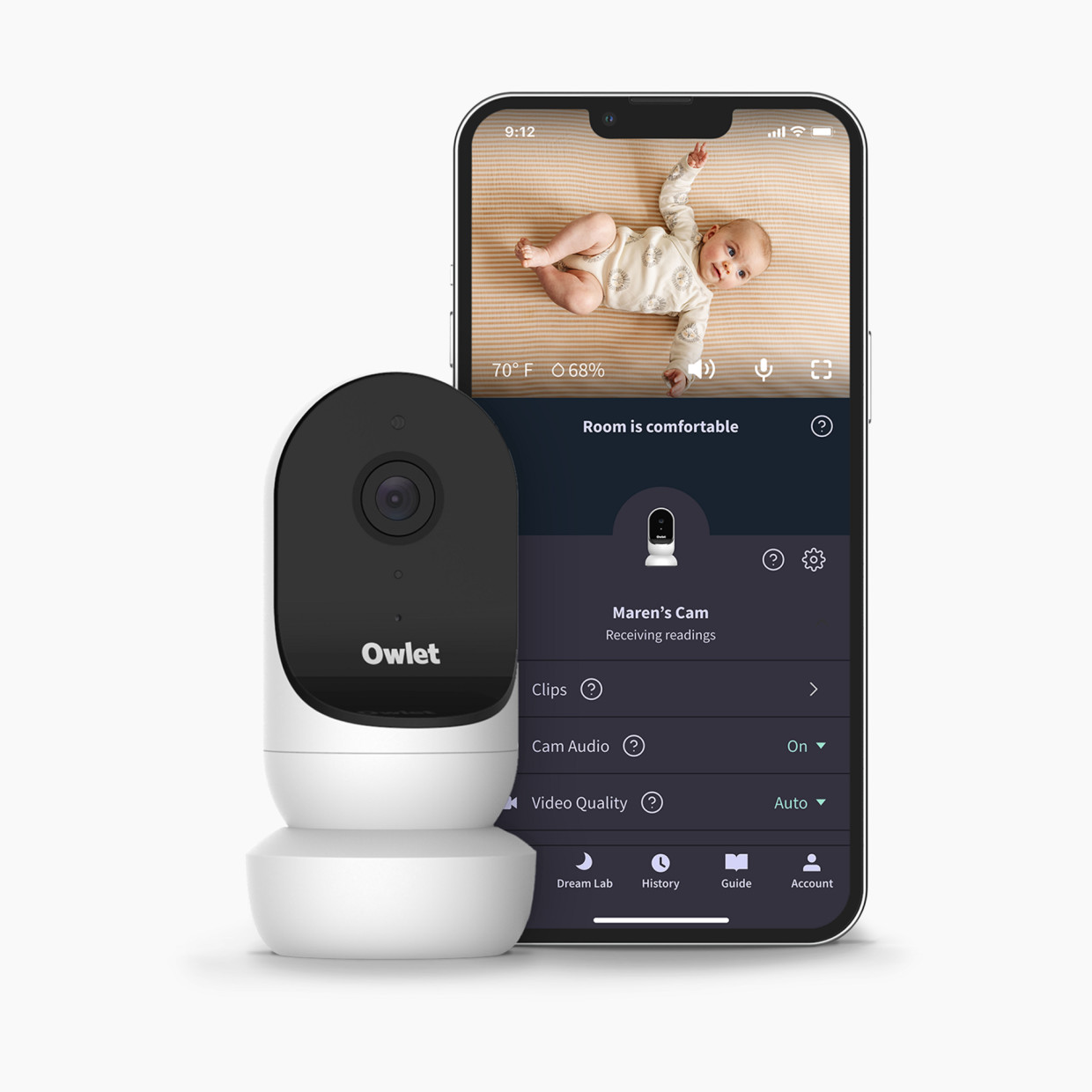 Owlet Cam 2 HD Video Baby Monitor - White.