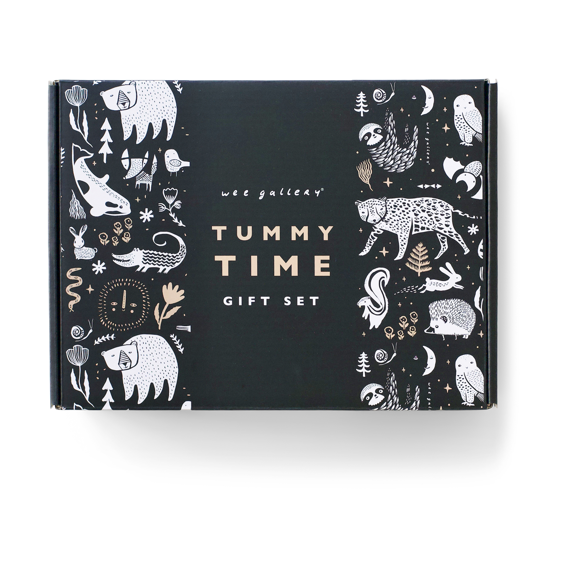 Wee Gallery Tummy Time Art Bundle with Gift Box - Black And White.