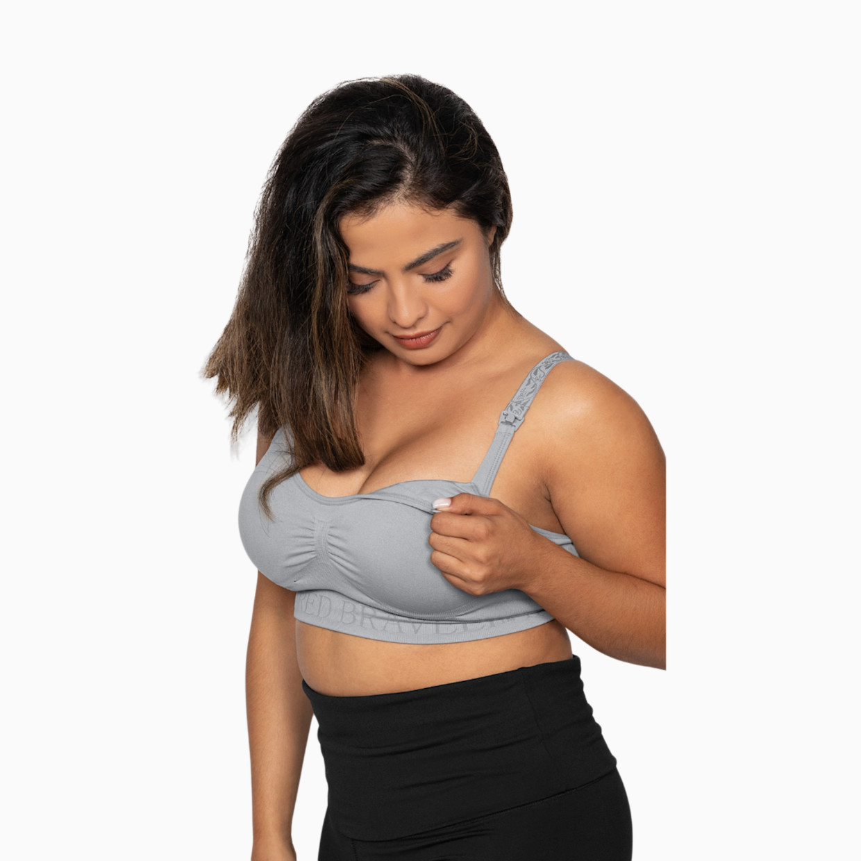 Kindred Bravely Simply Sublime Seamless Nursing Bra For Breastfeeding - Slate Grey, 1X.