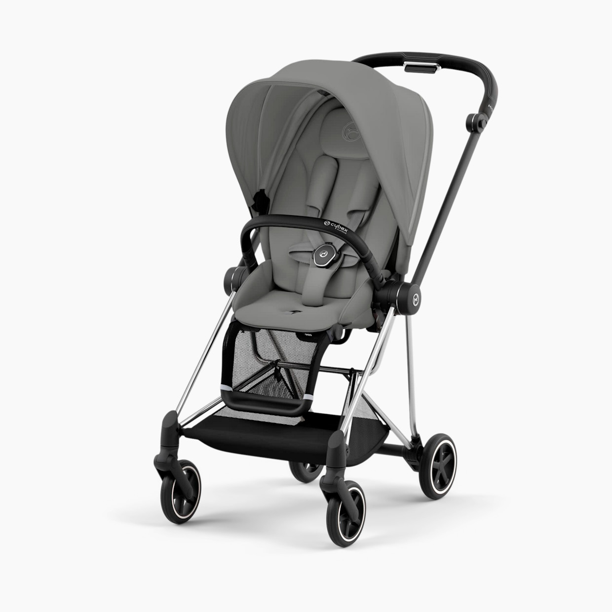 Cybex MIOS 3 Stroller Chrome Frame Seat Pack - Mirage Grey.