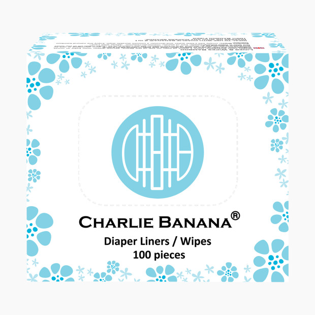 Charlie Banana 2-in-1 Bamboo Diaper Liners & Wipes (100 Pack).