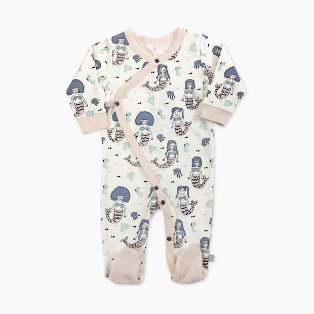 Finn + Emma Organic Cotton Footie - Mermaids, 0-3 Months.