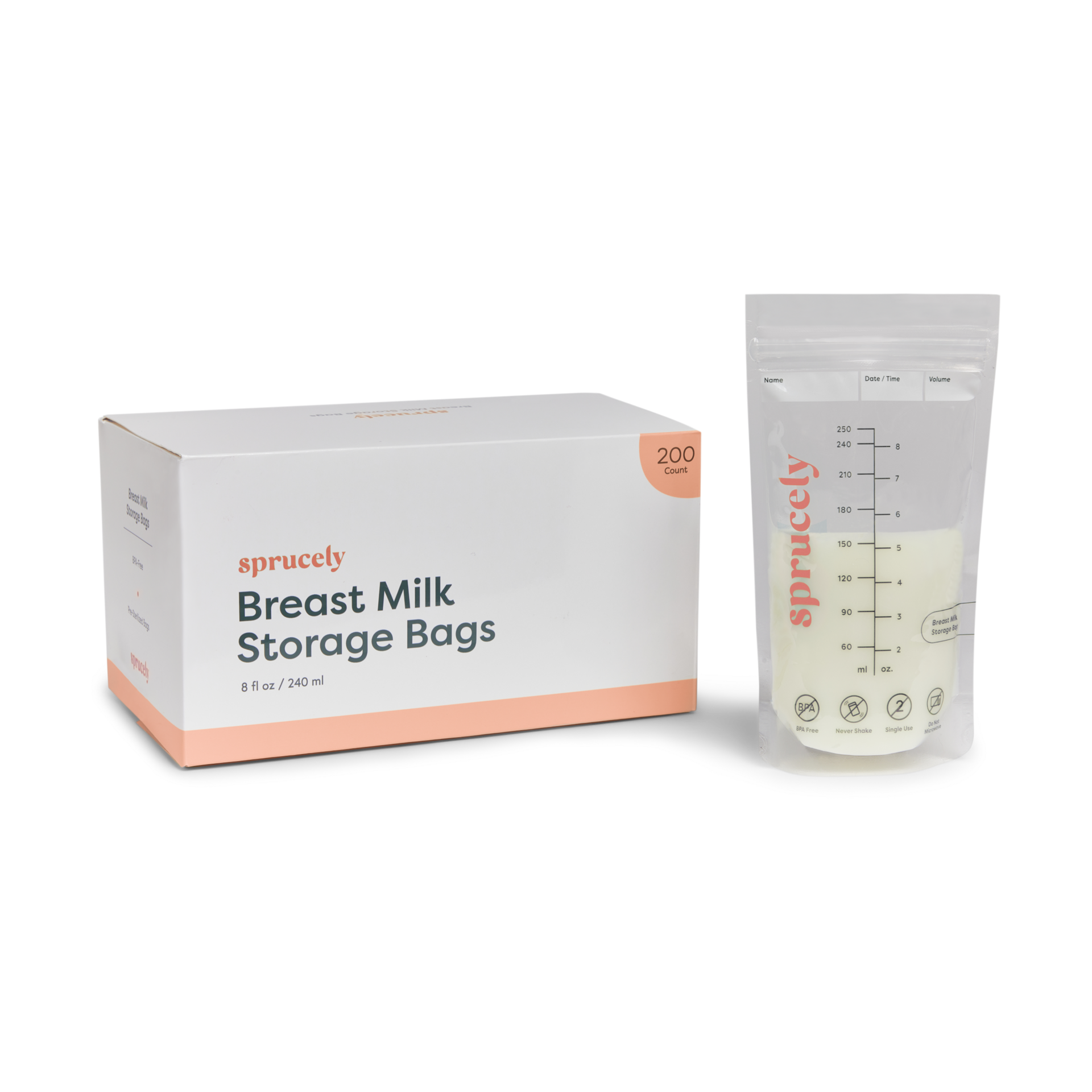 Sprucely Milk Storage Bags.