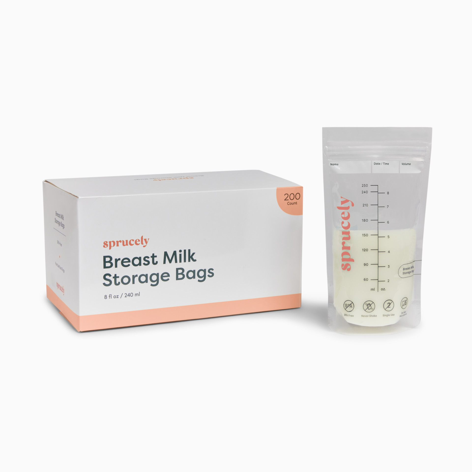 Sprucely Milk Storage Bags - 200 | Babylist Shop