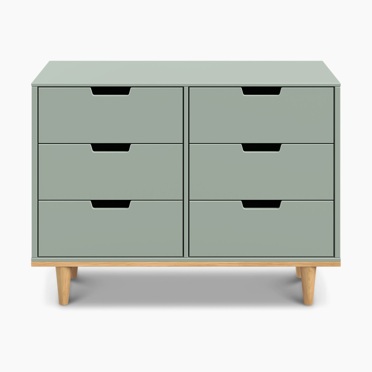 daVinci Marley 6-Drawer Double Dresser - Light Sage/Honey.
