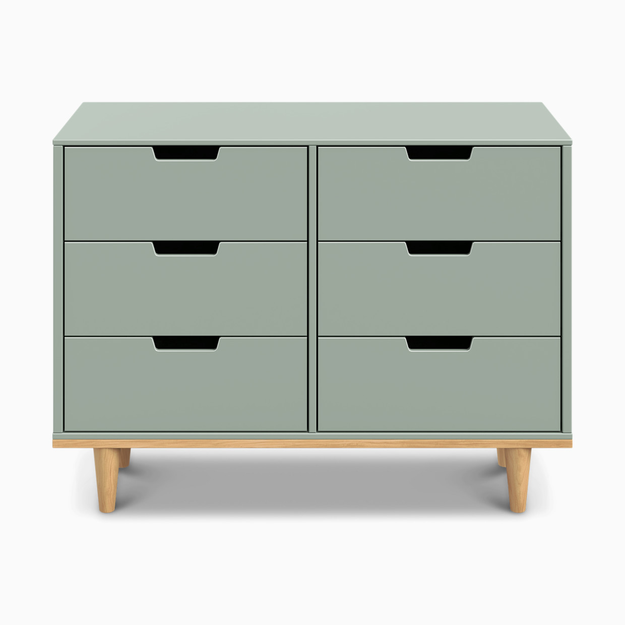 daVinci Marley 6-Drawer Double Dresser - Light Sage/Honey.