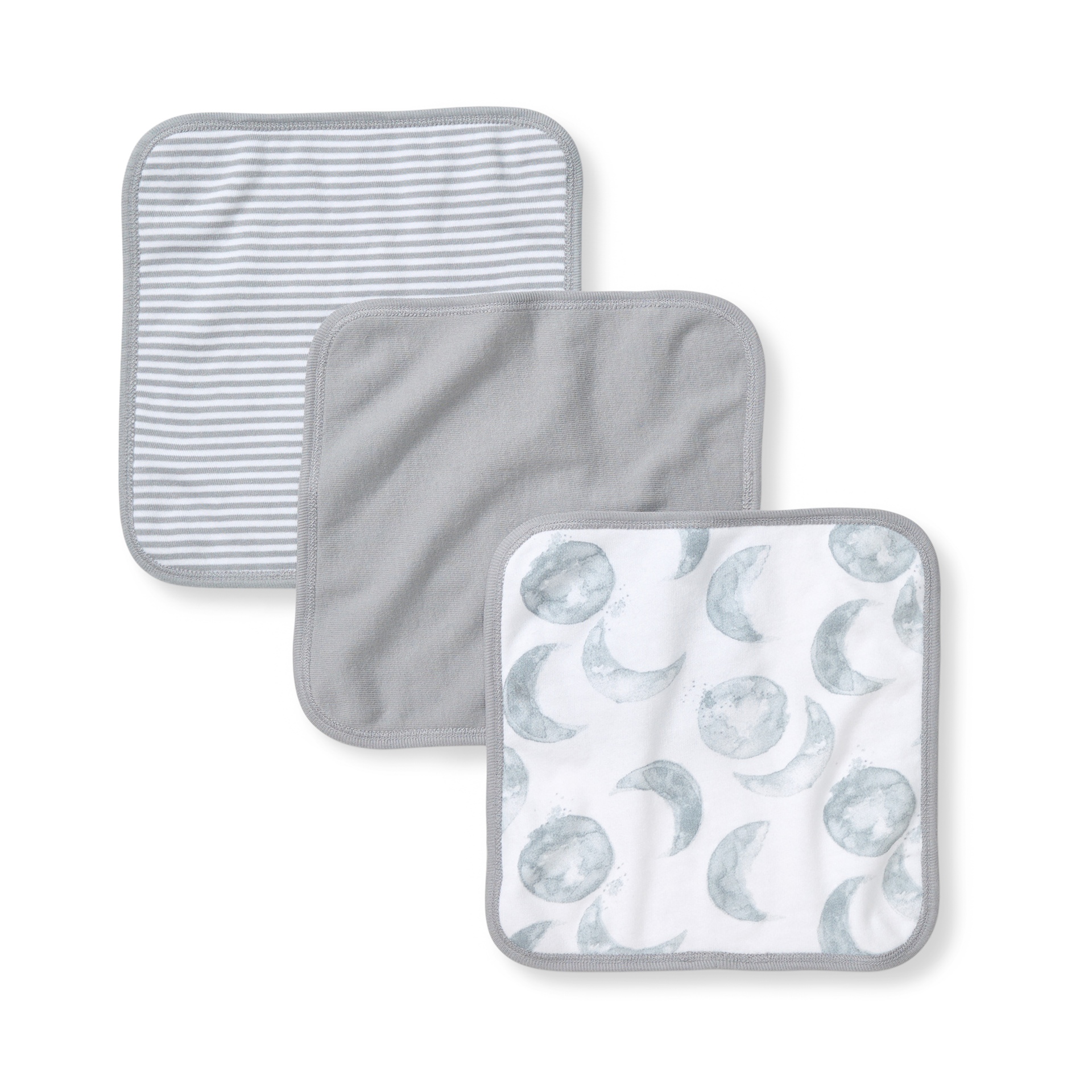 Burt's Bees Baby Organic Washcloth (3 Pack) - Hello Moon Grey - $9.95.