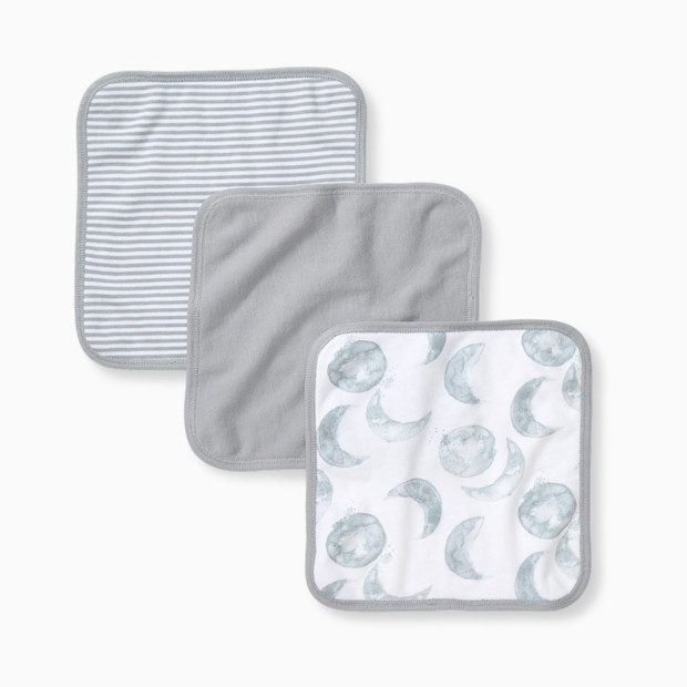Burt's Bees Baby Organic Washcloths (3-Pack) - Hello Moon Grey - $9.95.